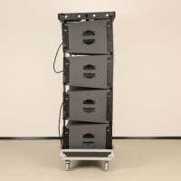 Domc High-Power Dual 8" Array: 450W Bass, Polyurea Finish, Speakon Customizable 1: 1 Speaker: Russian Birch Build 4-Pin