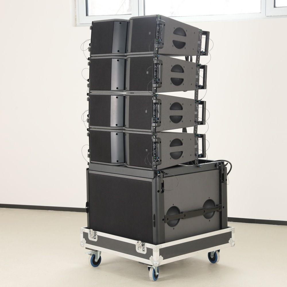 Domc Ka208 8-Inch Active Line Array PRO Audio Equipment for Large, Medium Small Mobile Performances Theaters Auditorium